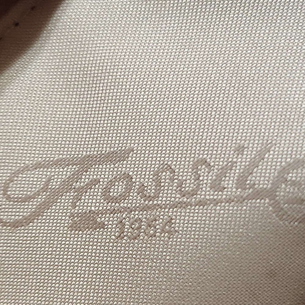Fossil White Leather Handbag Tote | Tan Straps | Pebbled Leather Classic Stitch - Picture 7 of 11